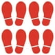 thumbnail image 1 of Calcomanías de huellas de 11x4.2" para el suelo, calcomanía de huella para pared y escalera, rojo, 4 pares, 1 of 6
