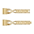 thumbnail image 2 of Bracelet de Montre en Acier Inoxydable Bling en Forme de X, Bracelet Ajustable de Remplacement, Sangle Sport pour Fitbit Charge 2/Fitbit Charge 3 pour Femmes - Or, 2 of 2