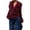 Wine, variant on Sorvello Women's Faux Fur Collared Zip Up Jacket Fall Clothes Slim Fit Winter Coats Black L