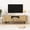 Wood, variant on American Style TV Stand with Rattan Arched Doors, Entertainment Center with Drawers & Hidden Storage, Rounded Corners Steel Legs for Living Room, Antique Wood
