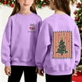 thumbnail image 1 of Cowsor Chandails en Molleton pour Filles Enfants Mignon Graphique Col Rond Chandail Tops Xmas Manches Longues Chemises de Vacances, 1 of 7