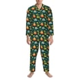 thumbnail image 3 of Daiia Colorful Elephants for Men's Long-Sleeved Pajama Set – Soft & Comfortable Sleepwear Button-Up Pajamas Cozy Lounge Wear-XX-Large, 3 of 7