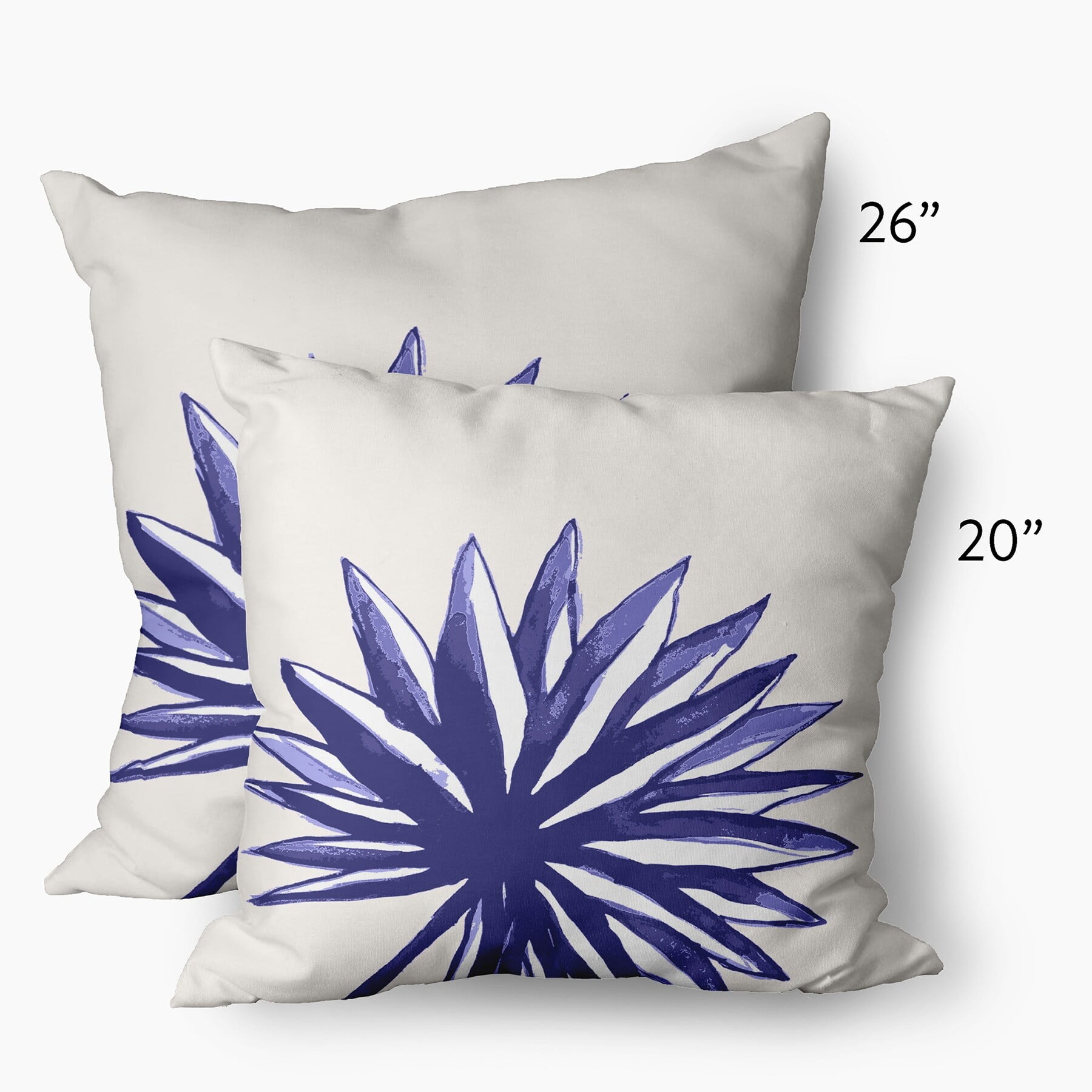 18" x 18" Simply Daisy Spiky Flower Decorative Throw Pillow