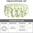 thumbnail image 4 of Lemon Tablecloth Round Tablecloth 60 Inch,Summer Floral Table Cloth Waterproof Wipeable Table Cover for Indoor Outdoor Dining Table Picnic Holiday Party Decoration, 4 of 6