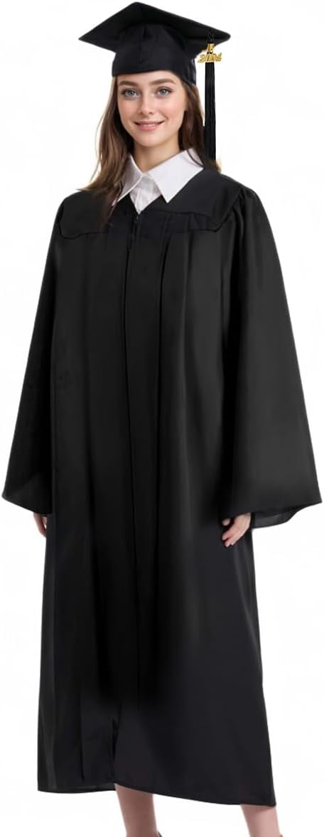 graduation dress 2025 Misscom Matte Unisex Cap and Gown Set with Tassel for High School and Bachelor Graduation SID2-AA84558
