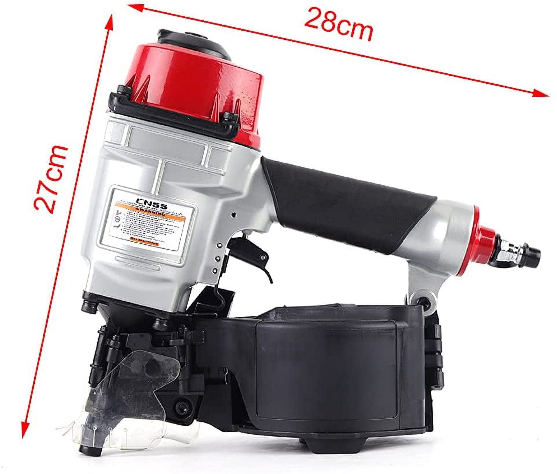 Fetcoi CN55 Pneumatic Coil Roofing Nailer, 25-57mm, Air Coil Siding Nailer Tool