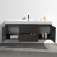 thumbnail image 4 of Fresca Valencia 60" Gray Oak Wall Hung Modern Bathroom Vanity, 4 of 5