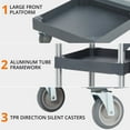 thumbnail image 3 of Commercial Janitorial Cleaning Cart on Wheels, 3-Shelf Housekeeping Carts with Cover and Vinyl Bag, for Hotels, Stores, Schools, and Business, 3 of 7
