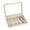 Beige, variant on 30 Grid Velvet Clear Lid Jewelry Tray Organizer Rings Earrings Bracelet Holder Storage Box (Light Blue)