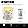 thumbnail image 7 of Kuiaobaty Daisy Flower Leaf Pattern 4 PCS Flameless LED Candle with Color Changing Control 4H 8H Timer Remote Electric Pillar Candle for Room Fall Home Decor Wedding Christmas Decorations, 7 of 7