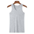 thumbnail image 5 of Eltusu Men's Gym Tank Tops, Muscle Tight Summer Basic Sleeveless Shirts Gray Size M, 5 of 7