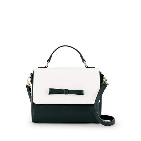 Top Loading Shoulder Bag - Metallic Sky Top Handle Bow Satchel