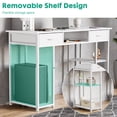 thumbnail image 2 of CONCETTA 48 Inch Computer Desk with Drawers Storage Bag for Adult, For Home Office Bedroom, White, 2 of 5