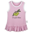 thumbnail image 2 of iDzn O is for Olive Funny Dresses For Baby, Newborn Babies Skirts, Infant Princess Dress, 0-24M Kids Graphic Clothes (Pink Sleeveless Dresses, 18-24 Months), 2 of 4
