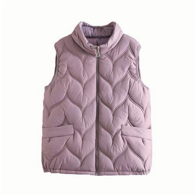 Vestes d'Hiver pour Femmes Veste Décontractée Sans Manches Design à Revers pour un Style Élégant