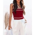 thumbnail image 7 of FreshPretty Women's Trendy Summer Square Neck Crop Tank Tops Casual Color Block Knit Sleeveless Slim Fit Y2k Cami Shirts, 7 of 7
