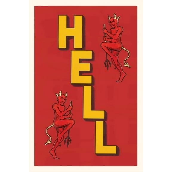Pocket Sized - Found Image Press Journals: Vintage Journal Hell, Two Devils (Paperback)