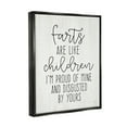 thumbnail image 3 of Stupell Farts Like Children Funny Bathroom Typography Painting Black Floater Framed Art Print Wall Art, 3 of 6