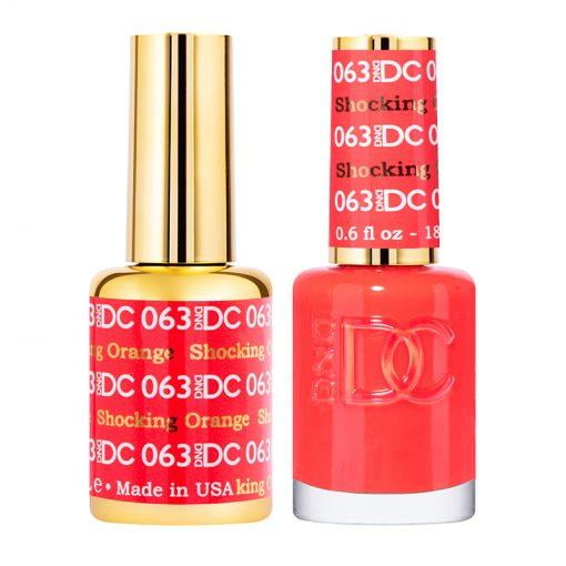 DND DC 063 Shocking Orange Gel & Matching Polish Set - DND DC Gel & Lacquer