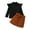 Black, variant on European And American Style Fall And Winter Women's High-neck Knitted Corduroy A-line Skirt Two-piece Suit