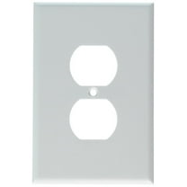 Leviton 88103 001-88103-W Single Gang White Duplex Receptacle Wallplate