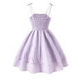 thumbnail image 4 of XIYON Girls Summer Dress Bright And Playful Sleeveless Girl Dress With Solid Color Summer Bow Ties And Straps For Little Girls Comfort Sundress Vacation Outfits, 4 of 4
