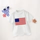 thumbnail image 4 of Gibobby ropa Niños blusas Camisetas del 4 de julio para niños pequeños, camiseta con la bandera americana, camisetas patrióticas de manga corta para el Día de la Independencia(Blanco, 5-6 Años), 4 of 5