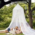 thumbnail image 4 of Colcha con mosquitera, mosquitera para cama extra grande para interiores, mosquitera para viajes al aire libre, el orificio más pequeño: malla 300, instalación rápida y fácil, adecuada para cunas, camas redondas individuales dobles tamaño king esquí esquí Gafas de esquí, 4 of 4
