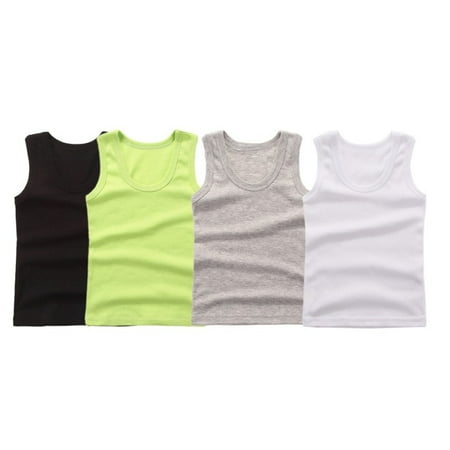 

Greyghost ZP Vest For Children Girls Cotton Casual Summer Toddler Sleeveless Solid Color Tops Blouse Children Underwear Sling