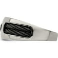 thumbnail image 4 of Titanium Cable & Spinel w/Sterling Silver Bezel 8mm Band, 4 of 6
