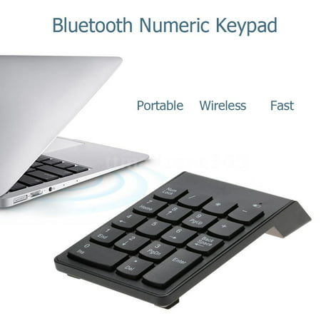 Tbest Wireless Bluetooth Number Pad Numeric Keypad 18 Keys Digital Keyboard for Laptop Auto Sleep, Numeric Keypad, Number