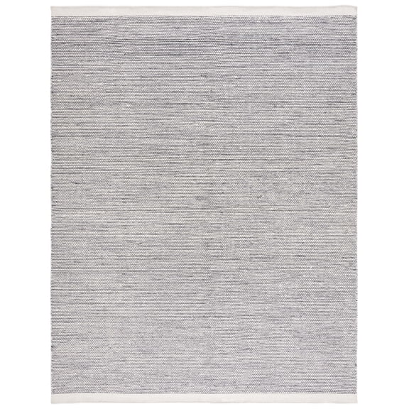 SAFAVIEH Natura Mellony Solid Area Rug, Black/Ivory, 8' x 10'