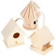 thumbnail image 6 of Unfinished Wood Hanging Birdhouse DIY Craft (Wood Color), 6 of 7