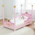 KidKraft Princess Toddler FourPoster Wood Bed, Pink