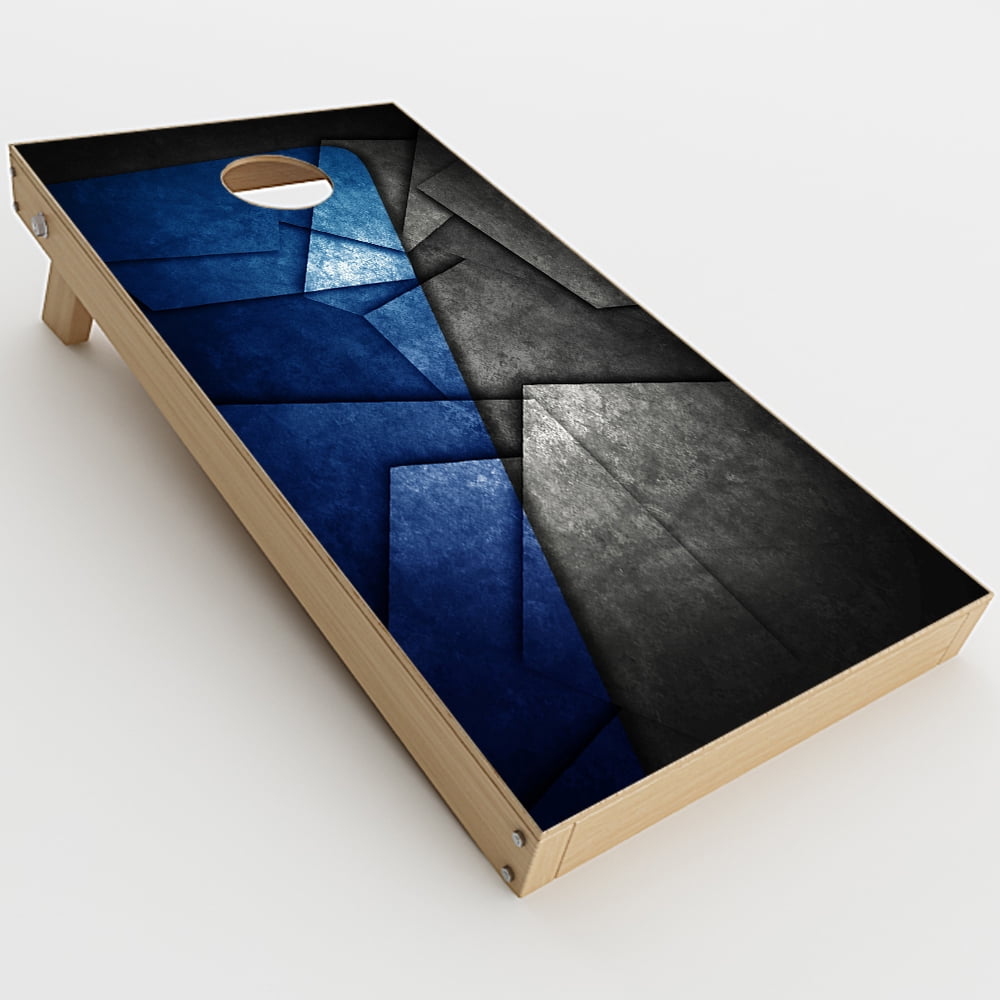 / Blue Chevron Black Anchor 2xpcs. Skin Decal for Cornhole Game Board 