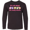 thumbnail image 3 of Inktastic Candy Hearts II Long Sleeve Youth T-Shirt, 3 of 5