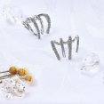 thumbnail image 2 of Creative Geometric Earrings 4 Claw Earrings Shiny Crystal Earrings Ear Piercing Illusion Earrings----Silver--Product code 76297 Silver, 2 of 4