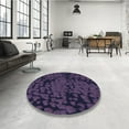 thumbnail image 3 of Ahgly Company Indoor Square Patterned Deep Purple Area Rugs, 7' Square, 3 of 6