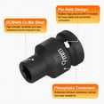 thumbnail image 5 of Uxcell 6 Point Impact Socket 9mm Metric Socket 1/2" Square Drive 1.5" (38mm) Long Phosphated Cr-Mo Steel Spindle Axle Hex Nut Sockets, Black, 5 of 7