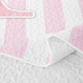thumbnail image 5 of Manfei Modern Geometric Pattern Bed Spread Queen,Pink Personalized Letter P Gifts Queen Coverlet Set,3-Piece,1 Quilt and 2 Pillowcases, 5 of 7