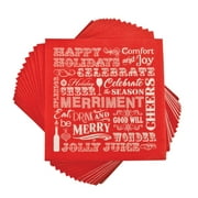 Holiday Typography Napkins by Cakewalk