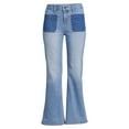 thumbnail image 6 of Time and Tru Women's Patch Pocket Flare Jeans, 6 of 6