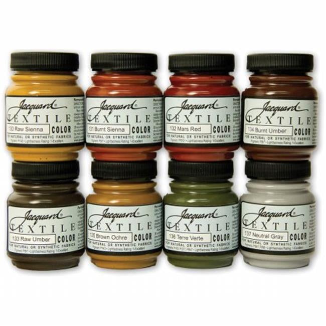 Jacquard Textile Color Fabric Paint 2.25oz 8/PkgEarth Tones