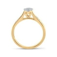 thumbnail image 3 of 14kt Yellow Gold Womens Round Diamond Cluster Ring 1/4 Cttw, 3 of 4