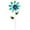 Blue, variant on BinKFF Metal Flowers for Outside, 18" Decorative Garden Stakes with Swaying Flowers Head Yard Art,Spring Garden Decor for Lawn, Pathway & Garden, Halloween Decoration Outdoor
