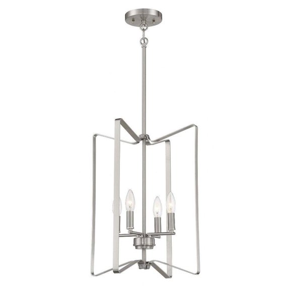 4 Light Foyer in Transitional Style-19 inches Tall and 15 Inche Wide-Brushed Polished Nickel Finish Bailey Street Home 139-Bel-4652580