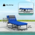 thumbnail image 3 of Outsunny 2 PCs Folding Lounge Chairs, Reclining Tanning Chairs, Blue, 3 of 10