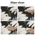 thumbnail image 4 of Awypu  Round Fitted Tablecloth Elegant Flower Floral Daisy Table Cloth with Elastic Edged Waterproof Wipeable Round Table Cover for Patio Parties Outdoor Decor White, 4 of 7