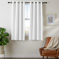 thumbnail image 1 of ZMLEVE Room Darkening Blackout Window Curtains with Grommets - 52 x 63-Inch, White, 2 Panels, 1 of 6