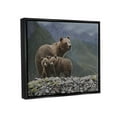 thumbnail image 3 of Stupell Industries Bear Family Mountain Landscape Animals & Insects Painting Black Floater Framed Art Print Wall Art, 21 x 17, 3 of 9